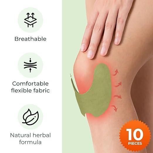 VitalityFlow Knee Relief Patches - Herbal Heat Therapy for Instant Pain Relief