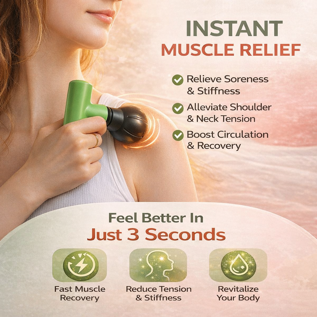 Vitality Mini: Ultimate Portable Massage Gun The 5-Minute Deep Tissue Ritual for Instant Muscle Relief