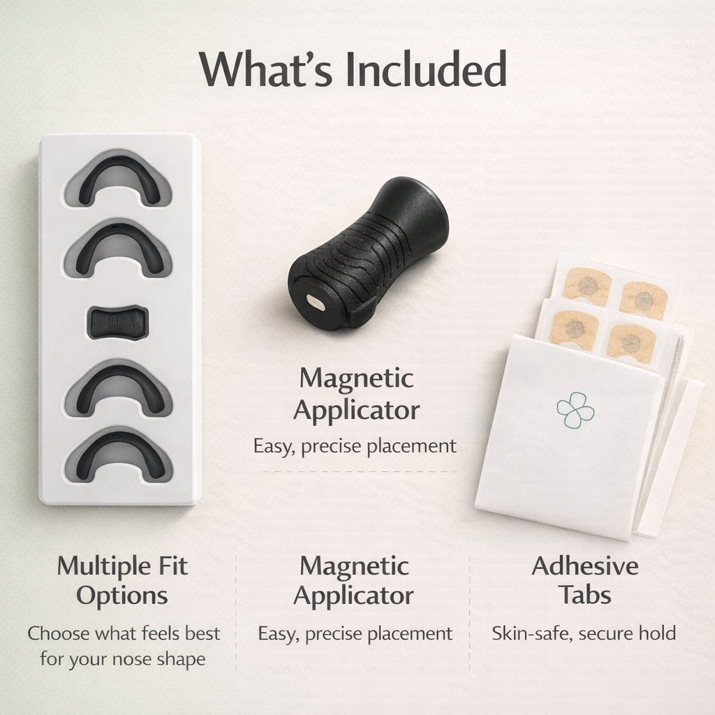 Breathing Nasal Strip Starter Kit – Comfortable Nasal Support for Better Nighttime Breathing