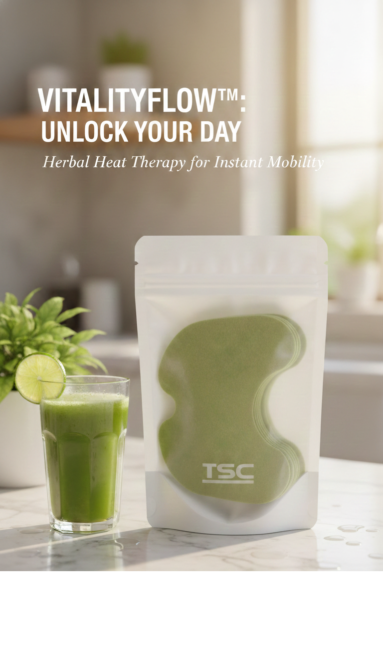 VitalityFlow Knee Relief Patches - Herbal Heat Therapy for Instant Pain Relief